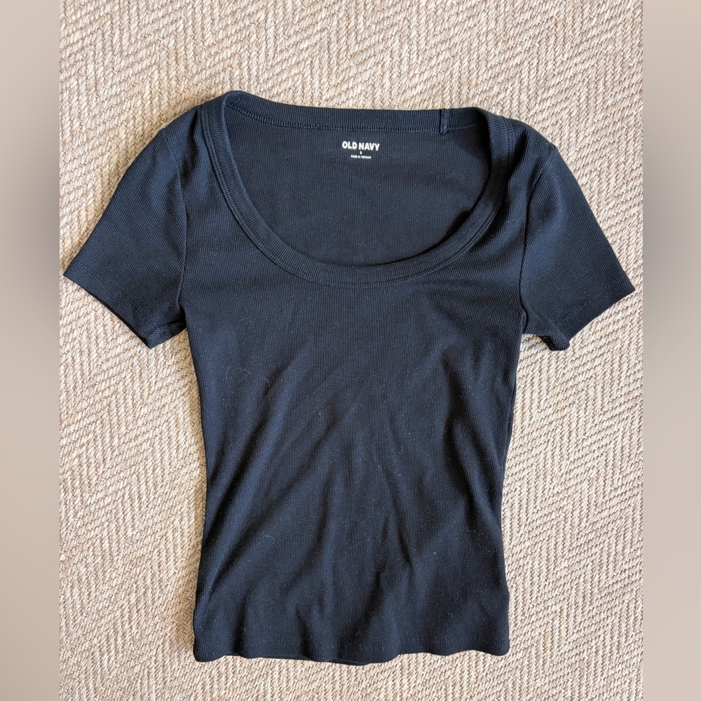 Old Navy Women's Black Scoop Neck Top Size Small